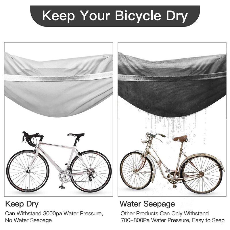 Housse de vélo étanche XL, robuste, anti-poussière de neige, pour vélo électrique de route de montagne, stockage extérieur