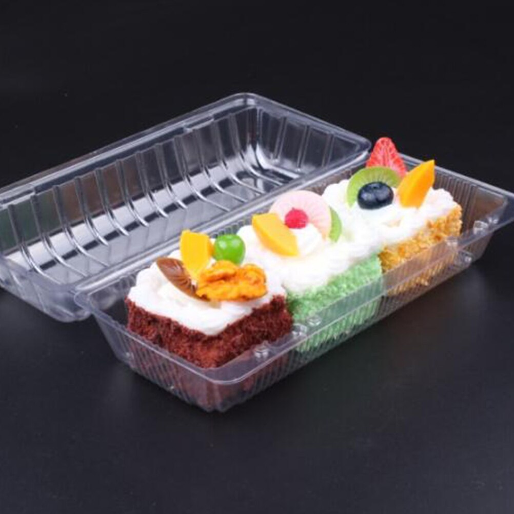50 stücke Einweg Sushi Nehmen Kasten Tragen aus Kasten Obst Kuchen Brot Verpackung Container Hause Bäckerei Backen gebäck Kasten verpackung Kasten