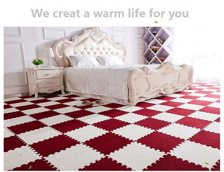 Große Große Fläche Teppiche Für Heimat Wohnzimmer Teppich DIY Verriegelung Schaum Matten EVA Plüsch Puzzle Teppich Matten Schaum Für Baby freundlicher