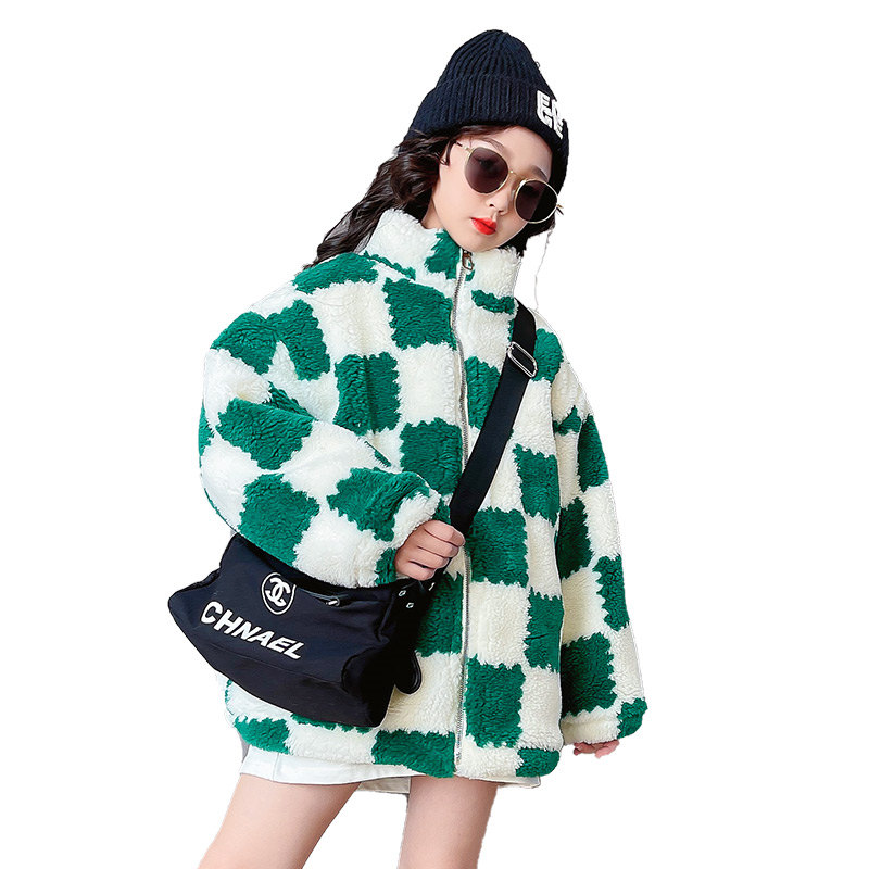 Nowe dzieci jesień zima futro dzieci dziewczyna płaszcz nastolatek grube znosić kurtki wysokiej jakości ciepła moda plus aksamitne ubrania 4-14Y