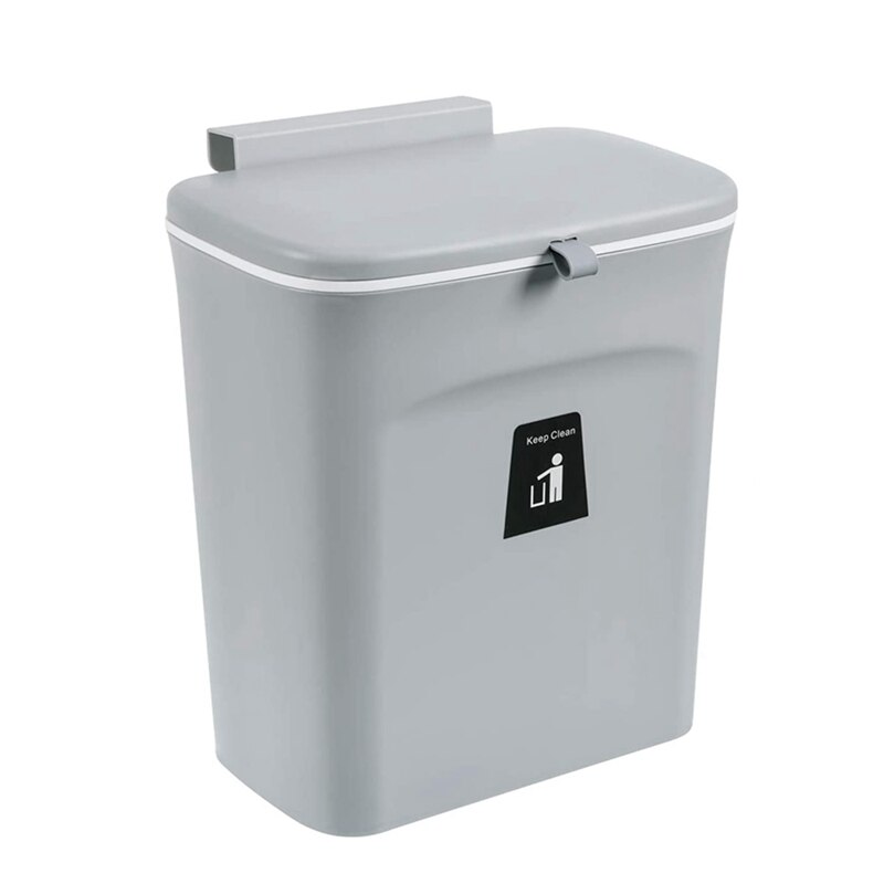 Kitchen Compost Bin for Counter Top or Under Sink, Hanging Small Trash Can with Lid,Mountable Indoor Compost Bucket: B