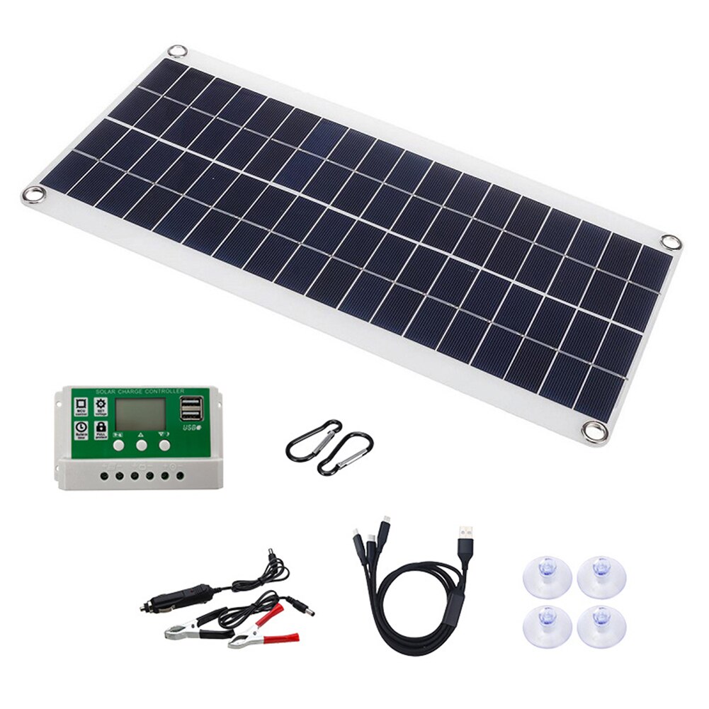 Solar photovoltaic lithium controller system for portable 15W 18V solar panel dual USB solar charger kit for cars and boats