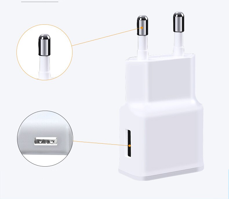 2 In 1 Oplader Met Micro Usb 2.0 5V/1.1A Kabel Compatibel Met Android Samsung Galaxy S7 S6 s5 J5 J7 Mobiele Smartphone Tablet