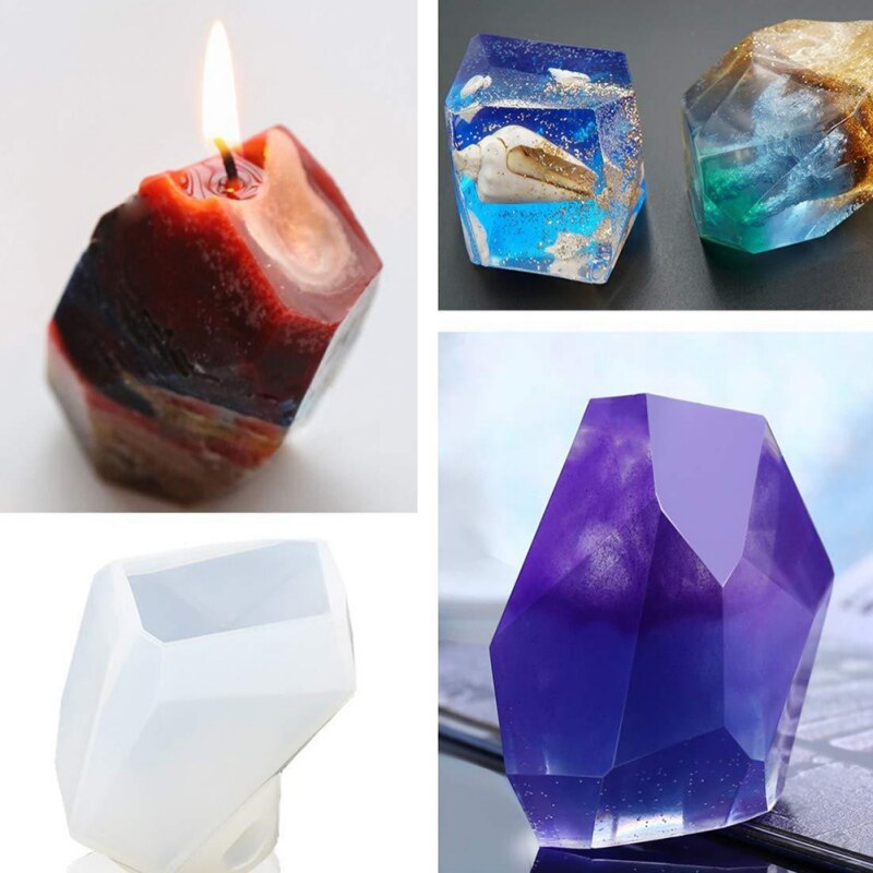 Stil 18 pakker krystal epoxy diamant kugle kegle silikone form
