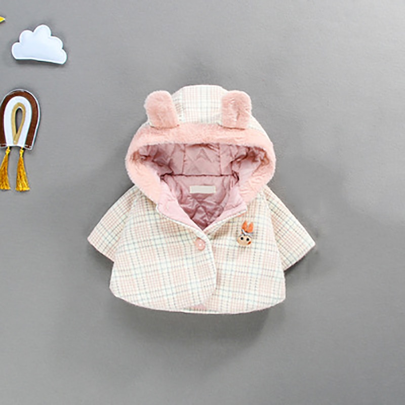 Herfst En Winter Baby Jas Cartoon Leuke Hooded Thicken Zuigeling Meisje Jas Pasgeboren Baby Meisjes Bovenkleding Peuter Jassen