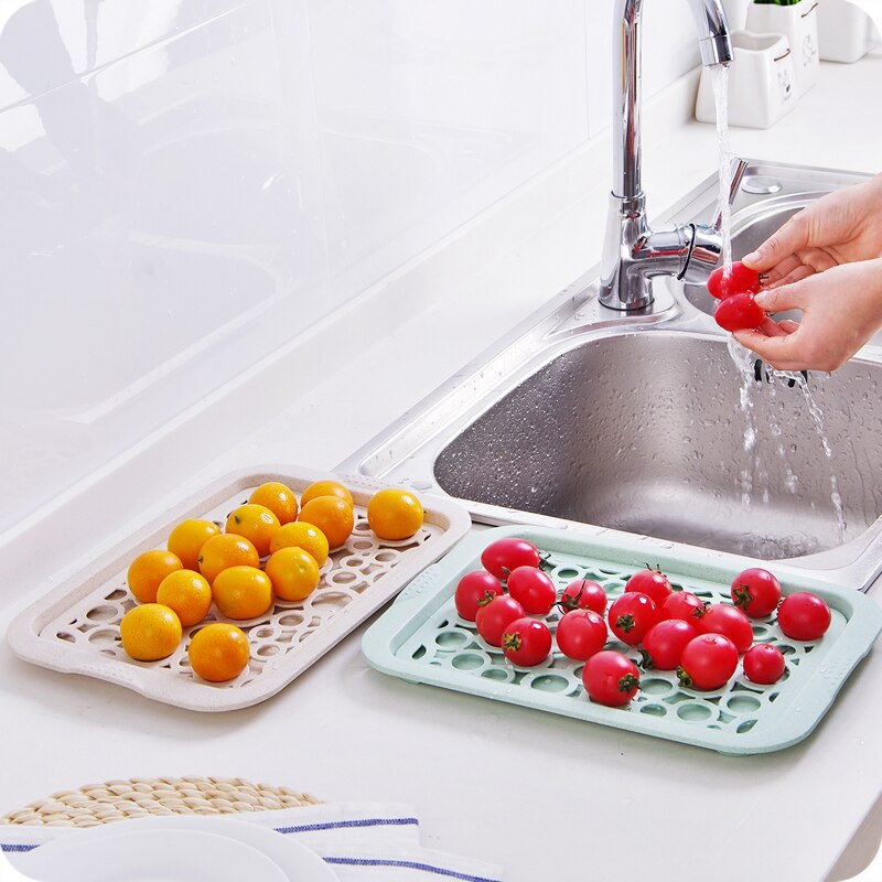 double plastic water cup drain tray household rectangular fruit plate living room cup cup tray tray WF3091501