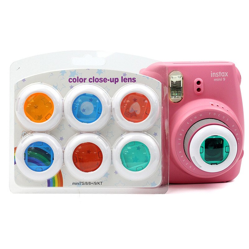 1/4/6Pcs Kleurrijke Camcorder Close-Up Gekleurde Lens Filter Photo Filter Accessoires Voor Polaroid fujifilm Instax Mini 9 8 8 7S