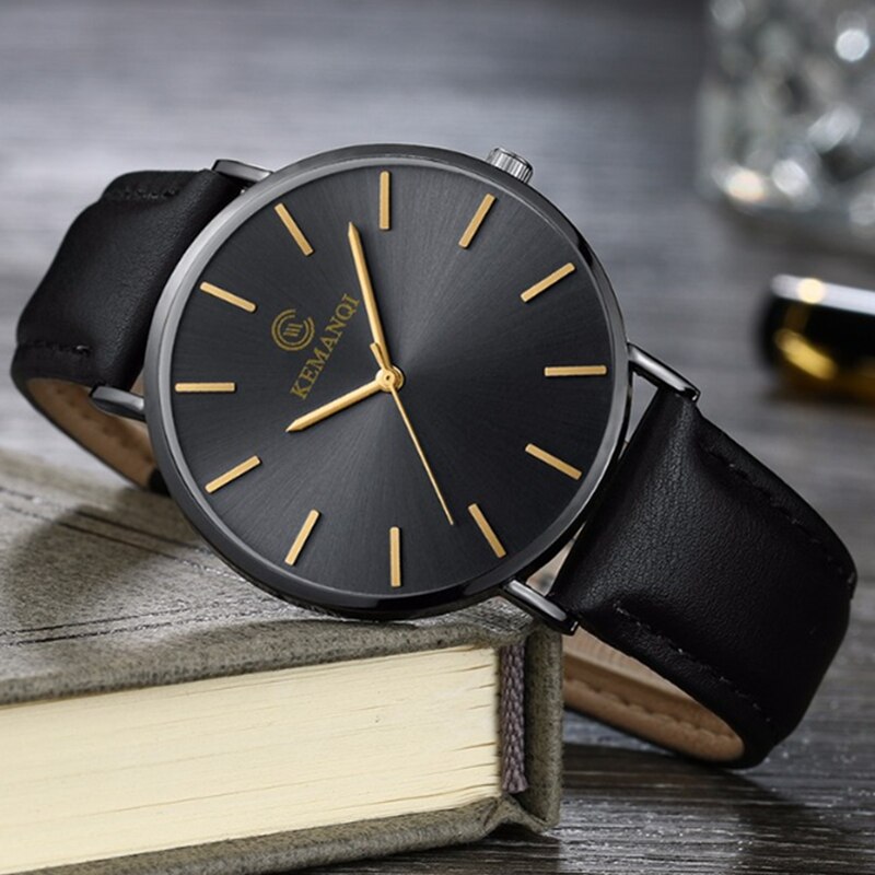 Montres à Quartz pour hommes bleu | En verre, à la , montres minces, erkek kol, saati, reloj hombre, Relogio Masculino