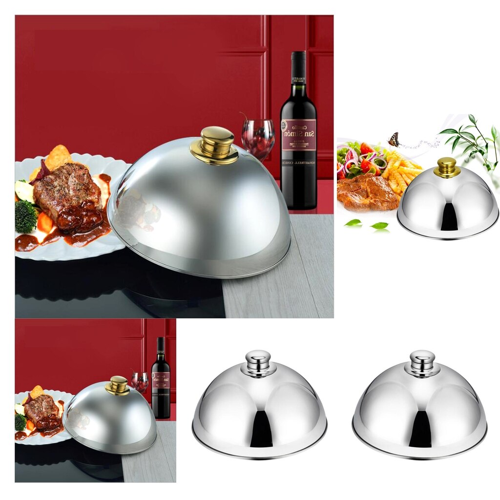 Stainless Steel Pot Cover Restaurant Food Cover for Fine Dining Cakes Appetizers Parties Restaurants