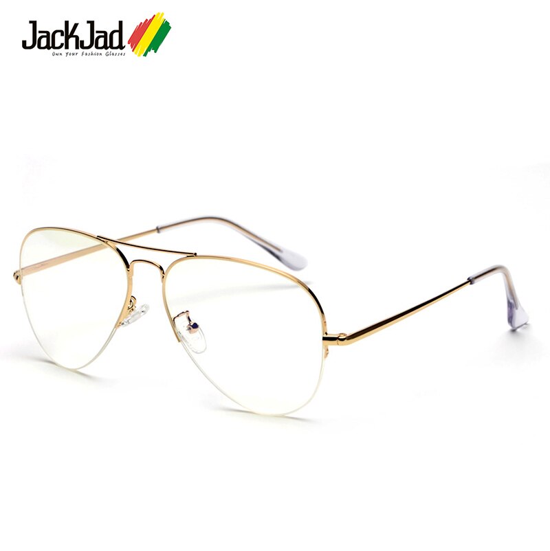 Jackjad vintage puolikehyksiset ilmailulasit metalliset 6589- tyyliset tavalliset silmälasit merkkikehykset silmälasit oculos de grau