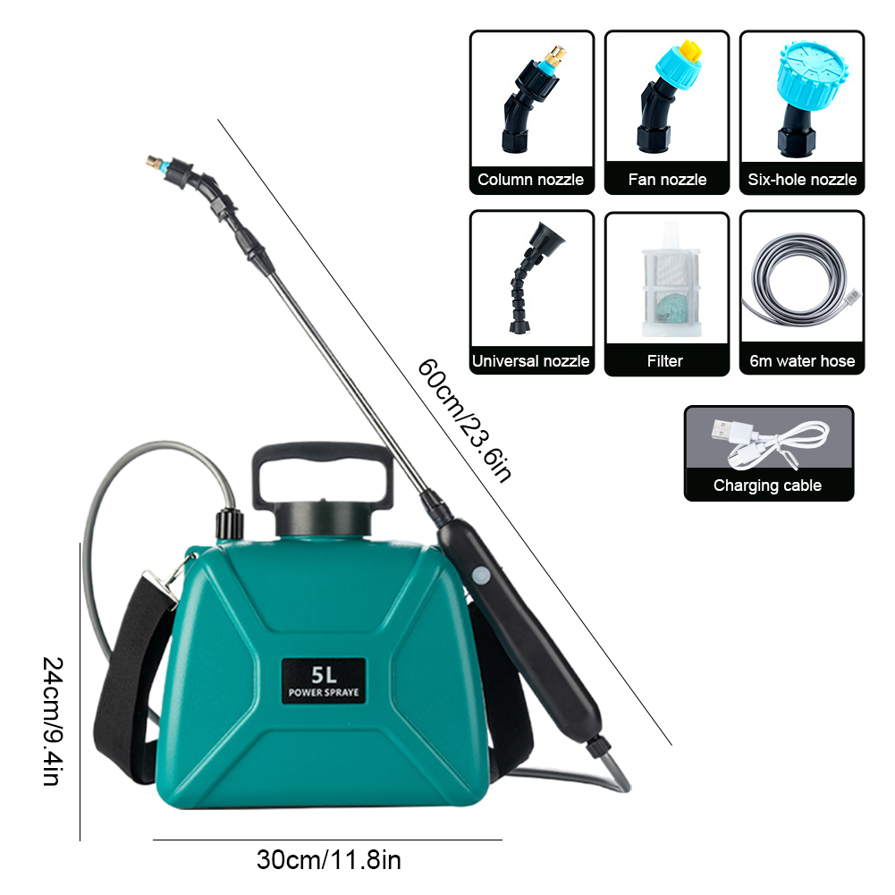 5/8L Gärten Elektrische Spritzgerät Garten Spritzgerät Schulter Automatische Garten Pflanze Spritzgerät Zerstäubung Bewässerung Blumen Bewässerung Zu: Burgunderrot