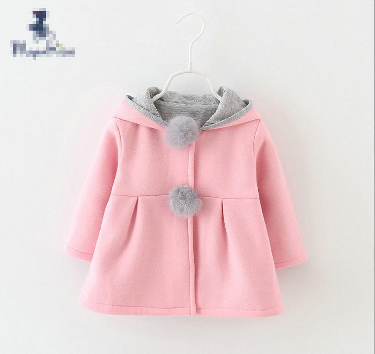 Korean Style Baby Girl Coat Kids Winter Autumn Jackets Kids Clothes 3 Colors Available Clothing Outerwear: pink / 3T