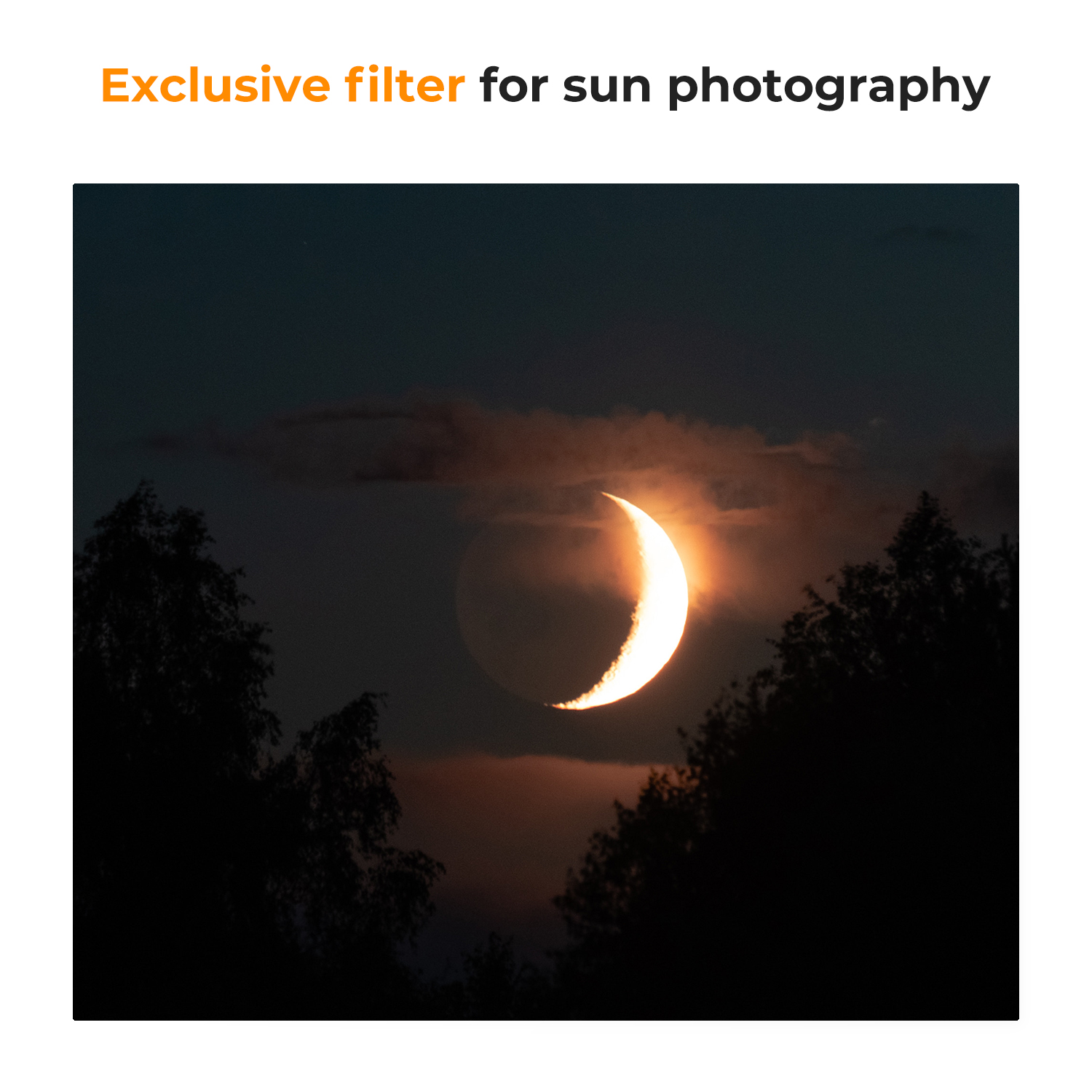K&F CONCEPT Solar Filter ND1000000 20-Stop Solid Neutral Density Celestial Event Photography Filters 28 Multi-Coating Nano-X