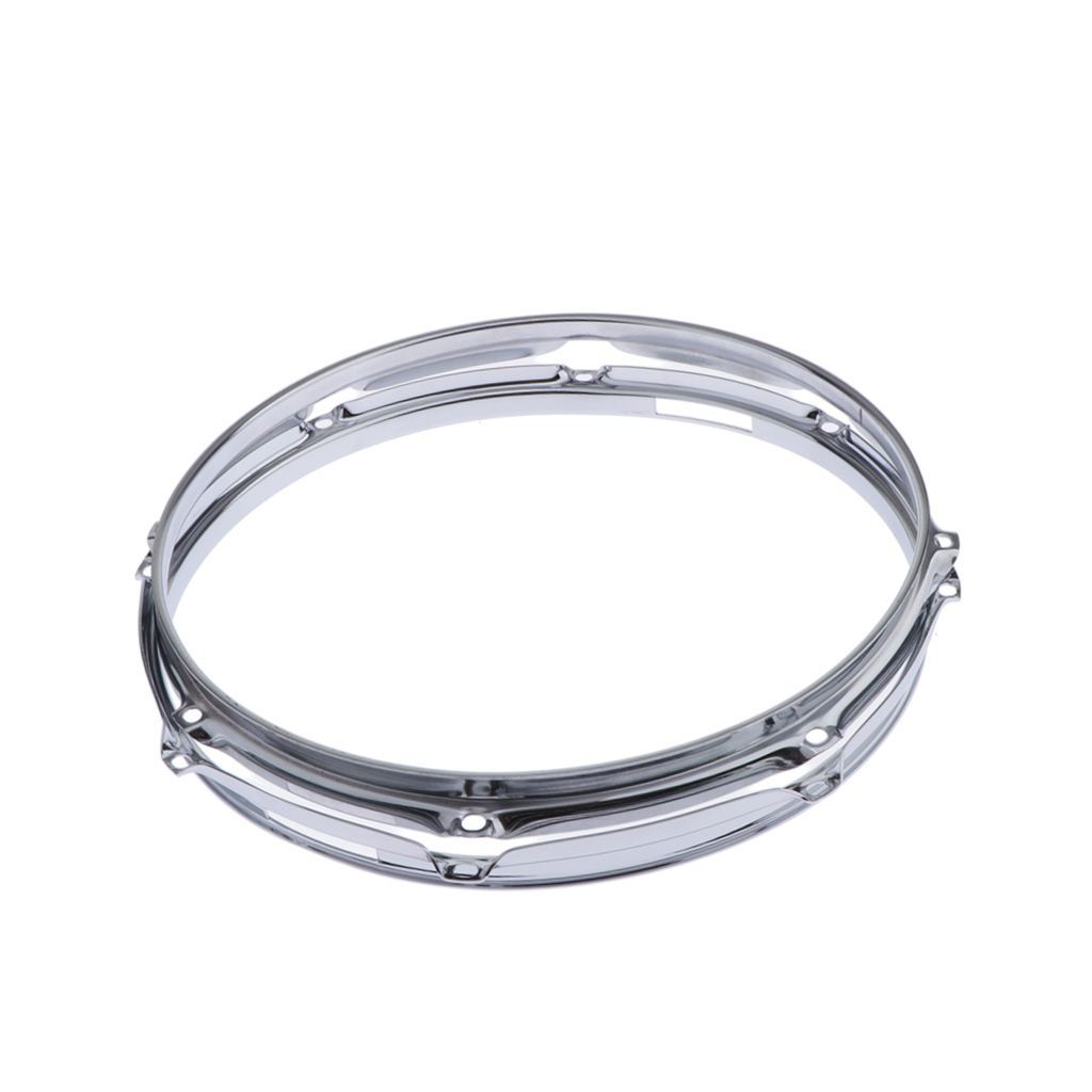 Die Cast Snare Drum Hoop Set Pair 13" 8-Hole 1.5mm Thickness Chrome