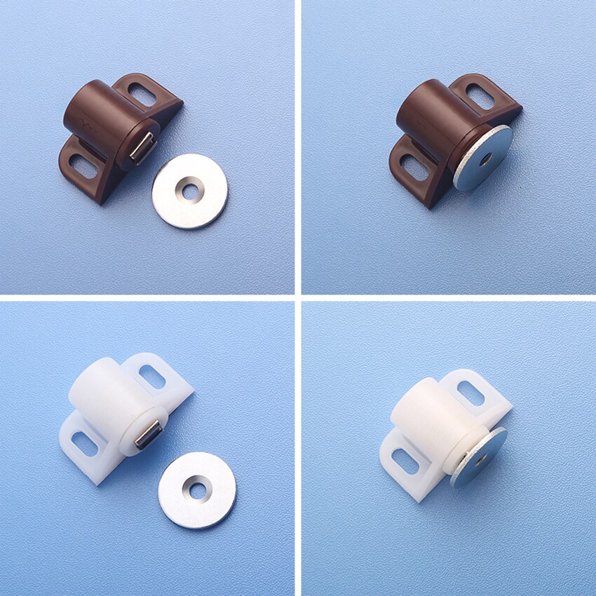 ABS Round Magnetic Door Catches Latch, Cabinet &amp; Furniture Shutter Magnetic Catch Closer for Cupboards, Drawers, Closet