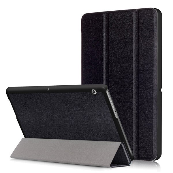 Gligle magnes skórzany pokrowiec pokrywa dla Huawei Mediapad T3 10 9.6 "AGS-L09 AGS-L03 + ekran film + dotykowy długopis darmowa wysyłka: black