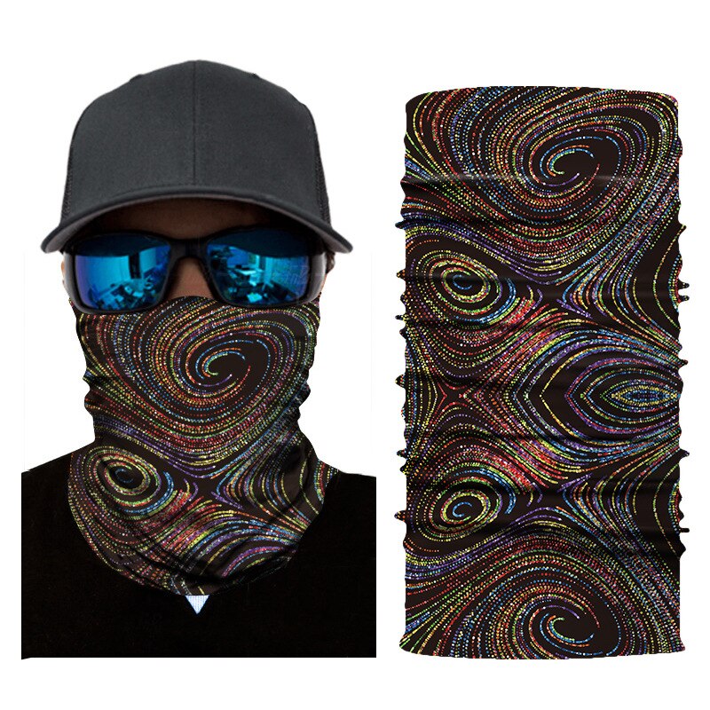 Polyester digital udskrivning etnisk magisk pandebånd cykling udendørs sport sømløs hurtigtørrende hals gamacher tørklæde maske: 02
