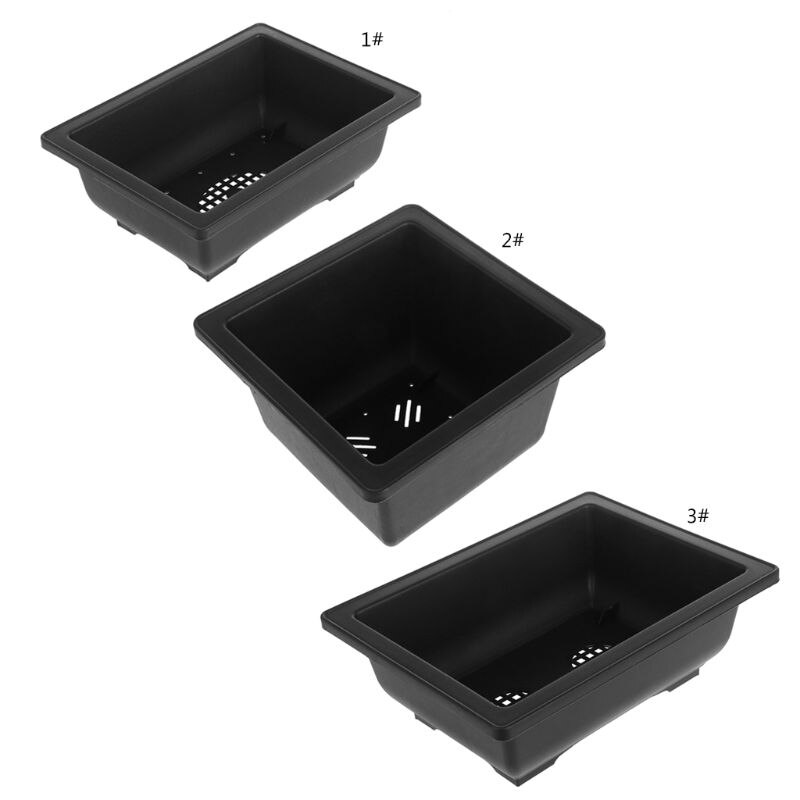 Flower Pot Imitation Plastic Balcony Rectangle Bonsai Bowl Basin Nursery Planter