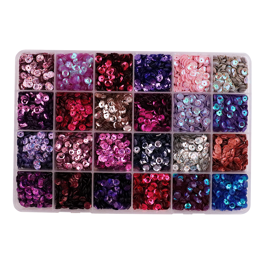24 kleuren heldere pailletten ronde plaksteen confetti pailetten naaien trouwjurk doe-het-zelf ambachten accessoires: Antiek Messing