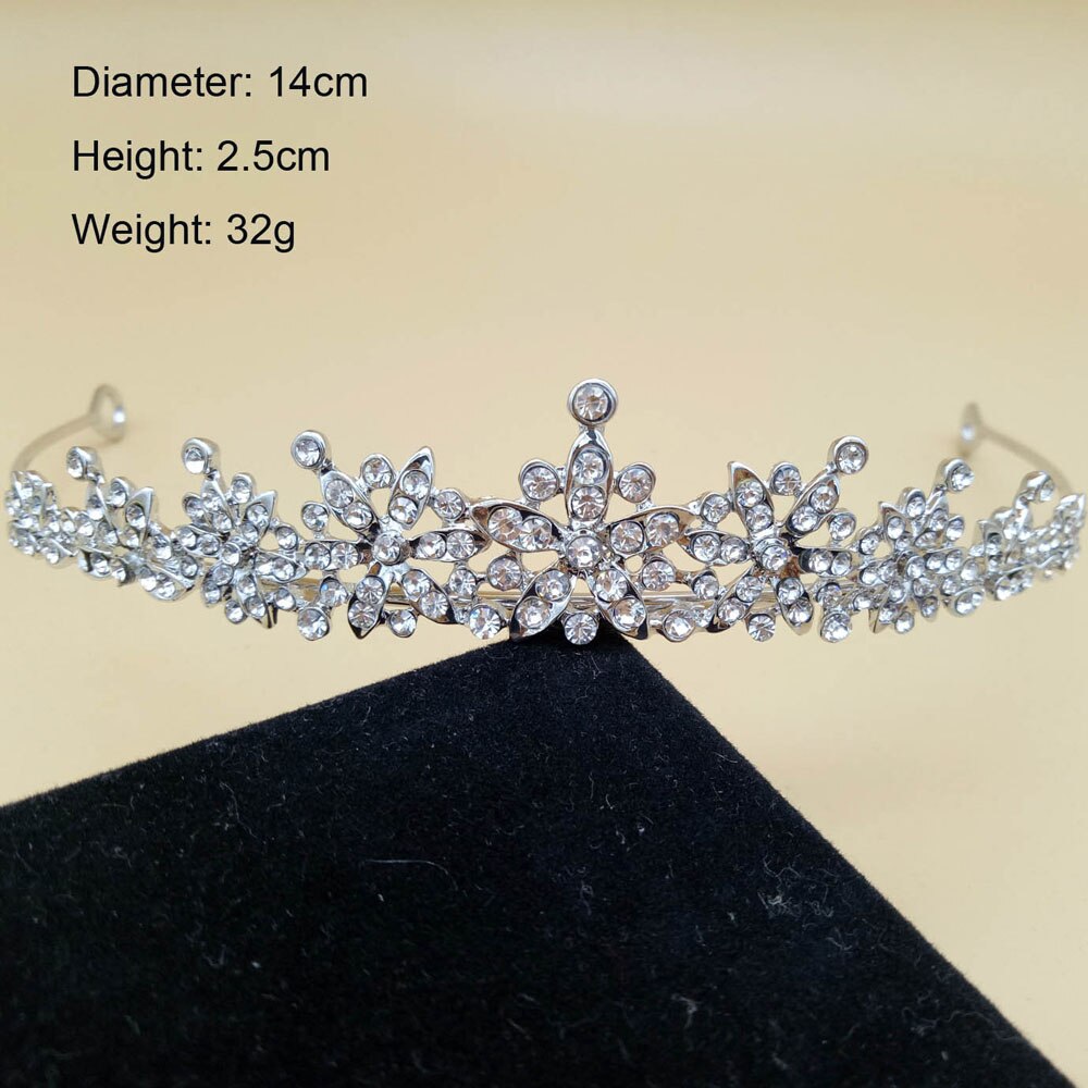 4 disegno di Perle Da Sposa Tiara Corone Per La Cerimonia Nuziale Della Sposa Dei Capelli Delle Donne Ornamenti Decorazioni Testa Monili Dei Capelli del Rhinestone Accessori: Style 1 Rhodium