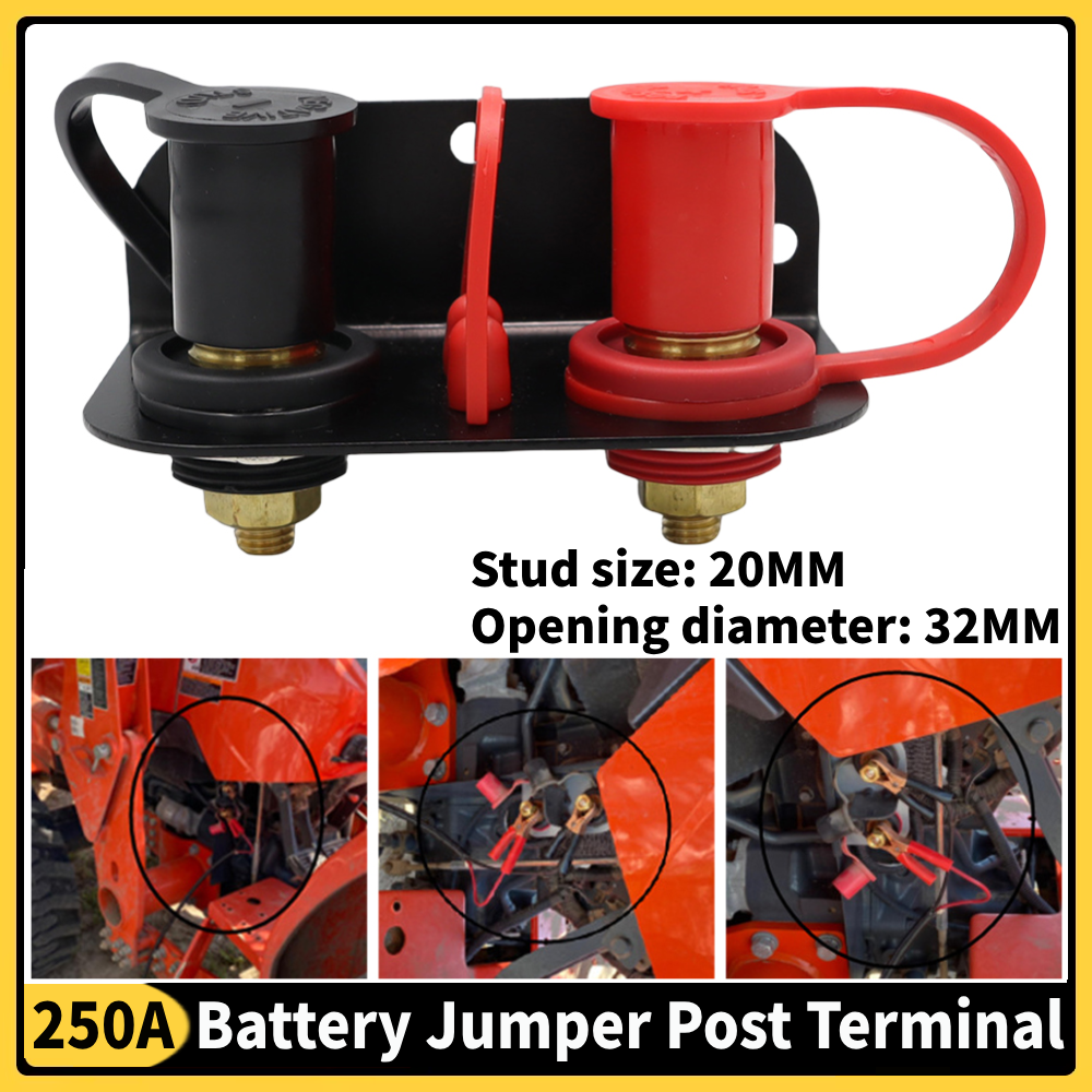 Remote Battery Jumper Post Terminal 250A Remote Charging Tool Relocation Kit Remote Battery Terminals voor UTV ATV Car Trucks