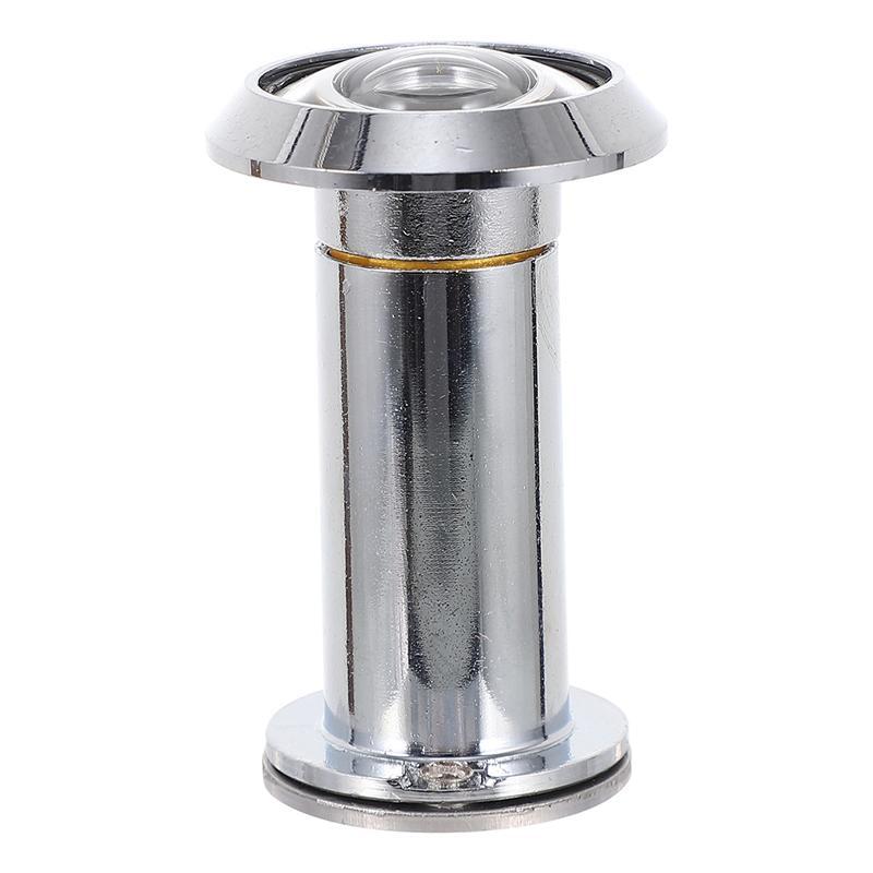 Safety Door Viewer Glass Lens Door Viewer Door Peephole with Privacy Cover: Silver