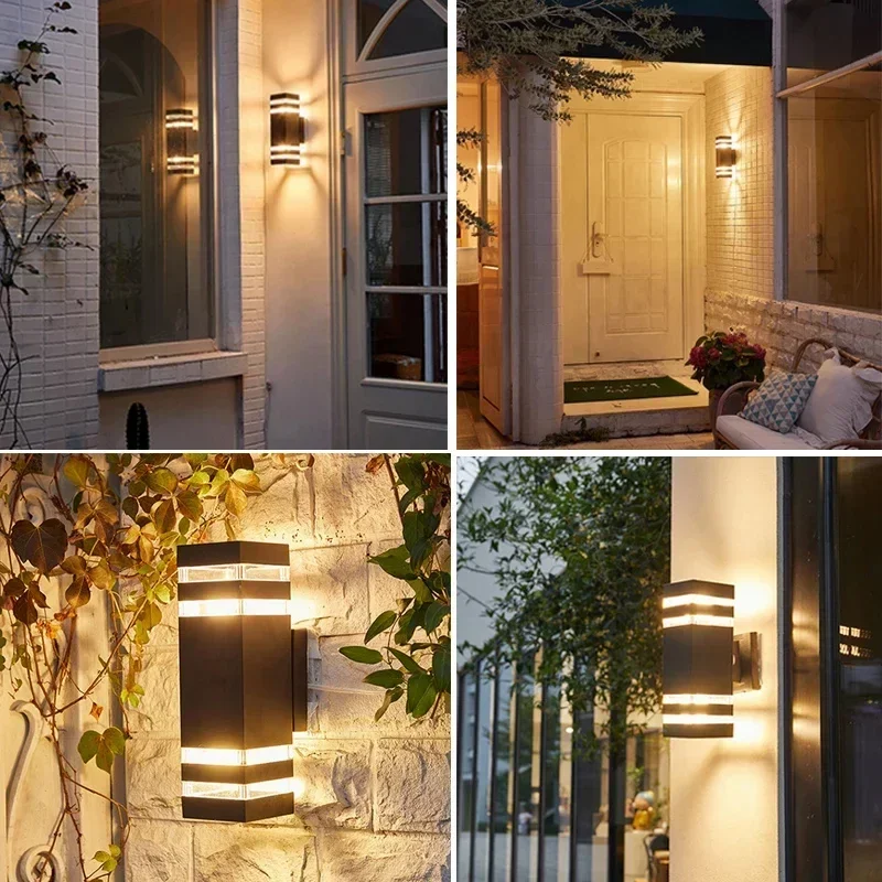 LED Outdoor Wandlamp voor Tuin Yard AC85-265 Buitenlampen IP65 Waterdichte Veranda Lamp Interieur Home Decor Verlichting