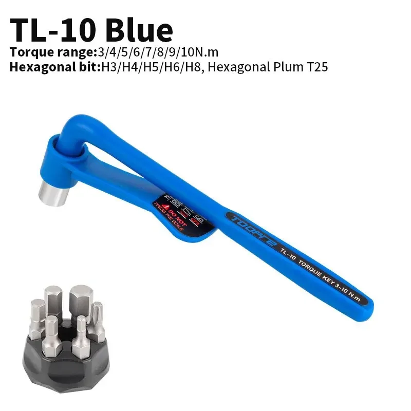 Llave dinamométrica portátil para bicicleta, juego hexagonal interno de 10-20NM, juego de herramientas de torsión de alta precisión, herramienta de reparación de bicicletas, multiherramienta: Negro
