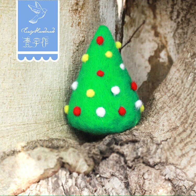 Easyhandmade Needle Felting Santa Claus Christmas Tree Snowman Wool Felt Poke DIY Handmade Craft Kits for Christmas: Xmas Tree