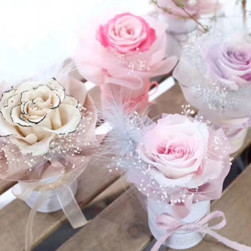 Mini Enkele Bloem Emmer Doos Enkele Ronde Rose Bloem Doos Bloemist Boeket Dozen Vat Voor Valentijnsdag Wedding party