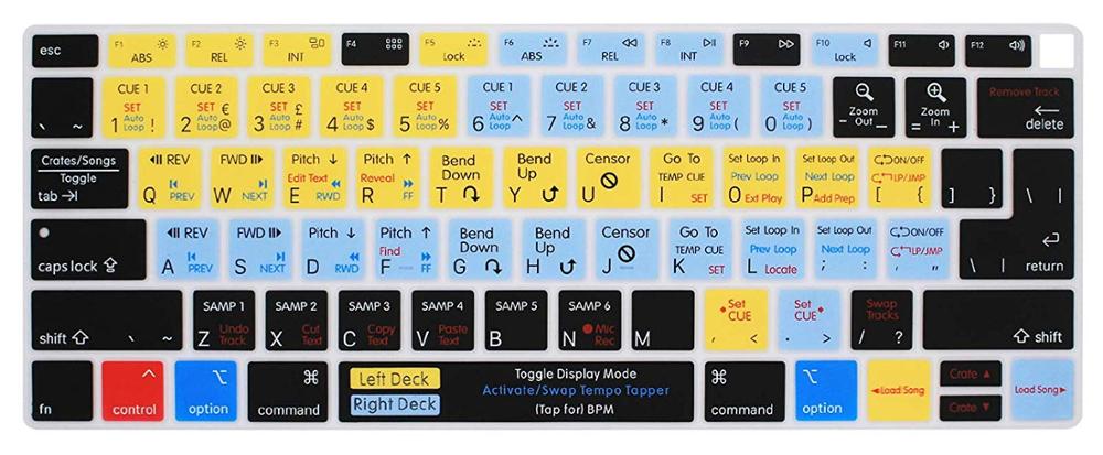 Genväg snabbtangent silikon tangentbordsskal hudfilm för macbook air 13 tum  a1932 släppt med retina display eu / us: Serato repa live