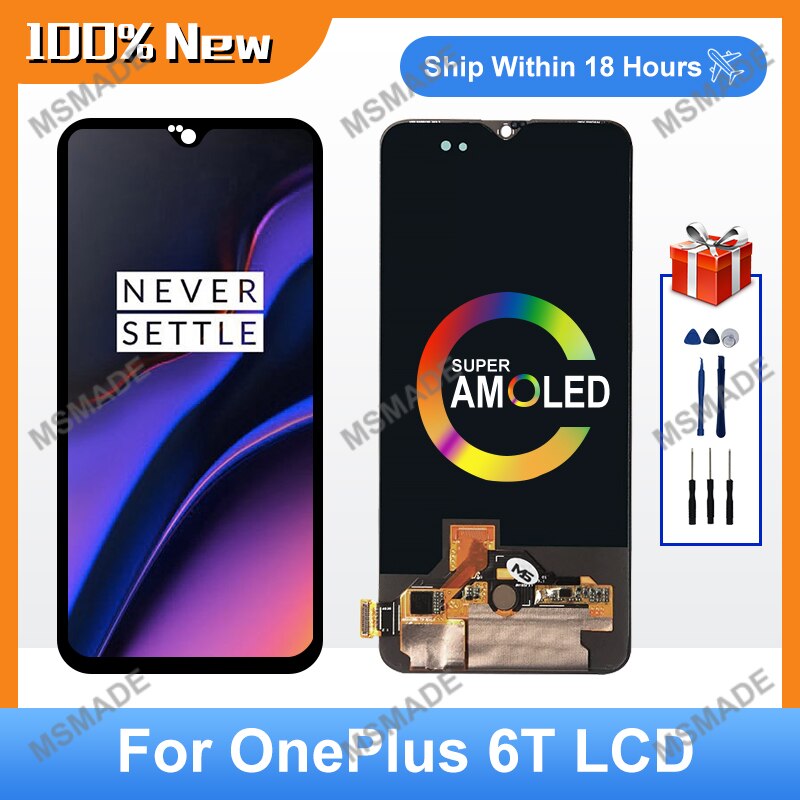 Alkuperäinen amoled for oneeplus 5 lcd 5t 6t 7 7t 7 pro 7t pro lcd näyttö kosketusnäyttö digitoija korvaava oneplus 6 näyttö