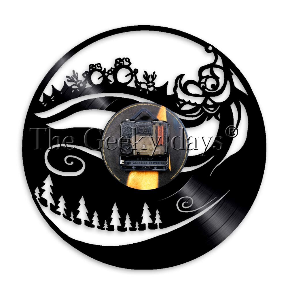 Weihnachten Baum Schneemann LED Silhouette Hintergrundbeleuchtung Licht Vinyl Uhr Farbe Ändern Moderne Atmosphäbetreffend Nachtlicht Für freundlicher