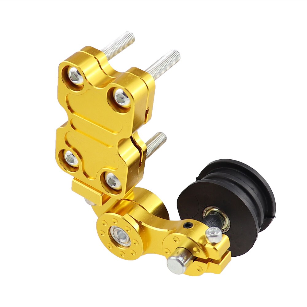 Universal Aluminum Black/Red/Silver/Blue/Gold Alloy Brand Adjuster Chain Tensioner Roller For Motorcycle /Chopper ATV: Gold