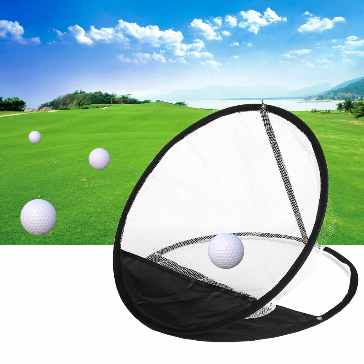 50cm Golf Cage Swing Trainer Pad Set Indoor Golf Ball Practice Net Golf Training without the mat