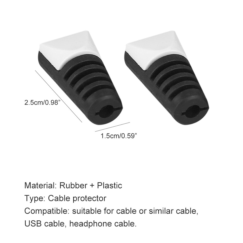 1 par usb-kabelbeskytter øretelefon ledningsbeskyttelsesdæksel dataoplader linje beskyttelseshylster anti-brud beskyttelseshylster r