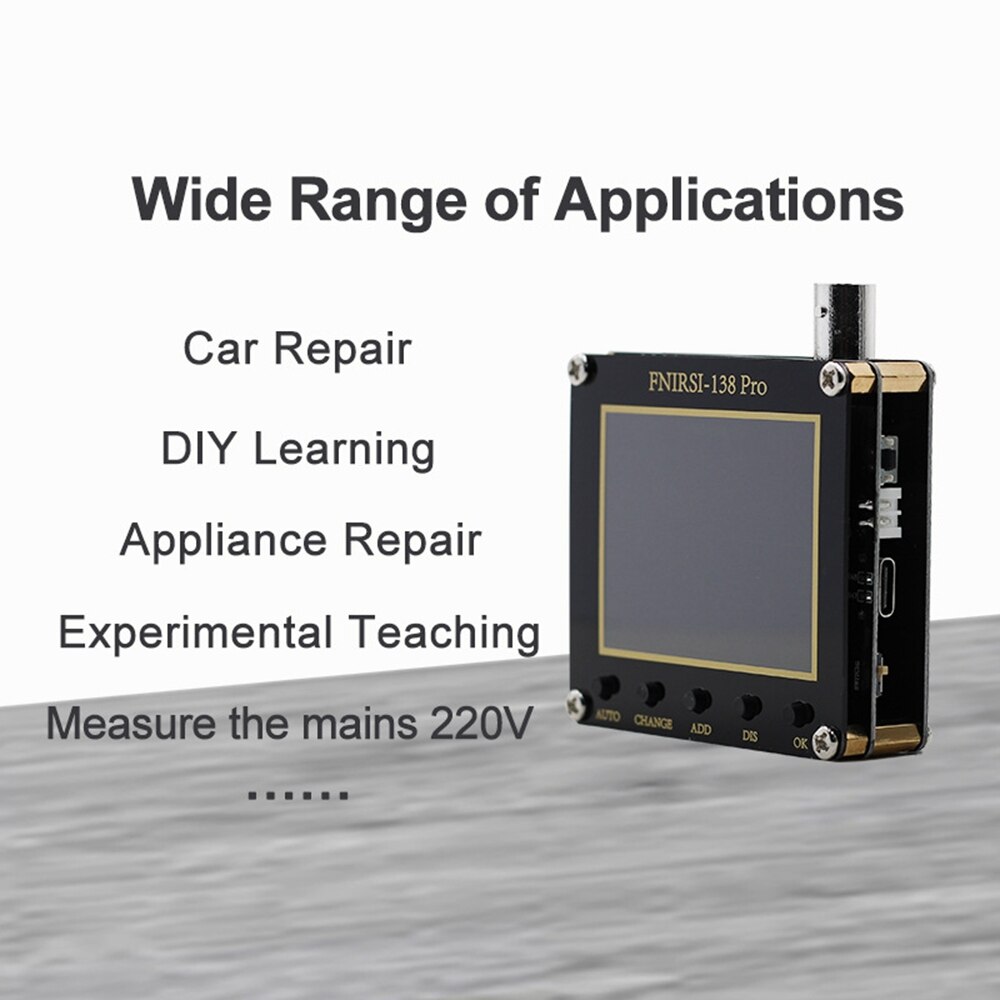 FNIRSI-138 PRO Handheld Digital Oscilloscope 2.5MSa/s 200KHz Analog Bandwidth Support AUTO,80Khz PWM And Firmware Update