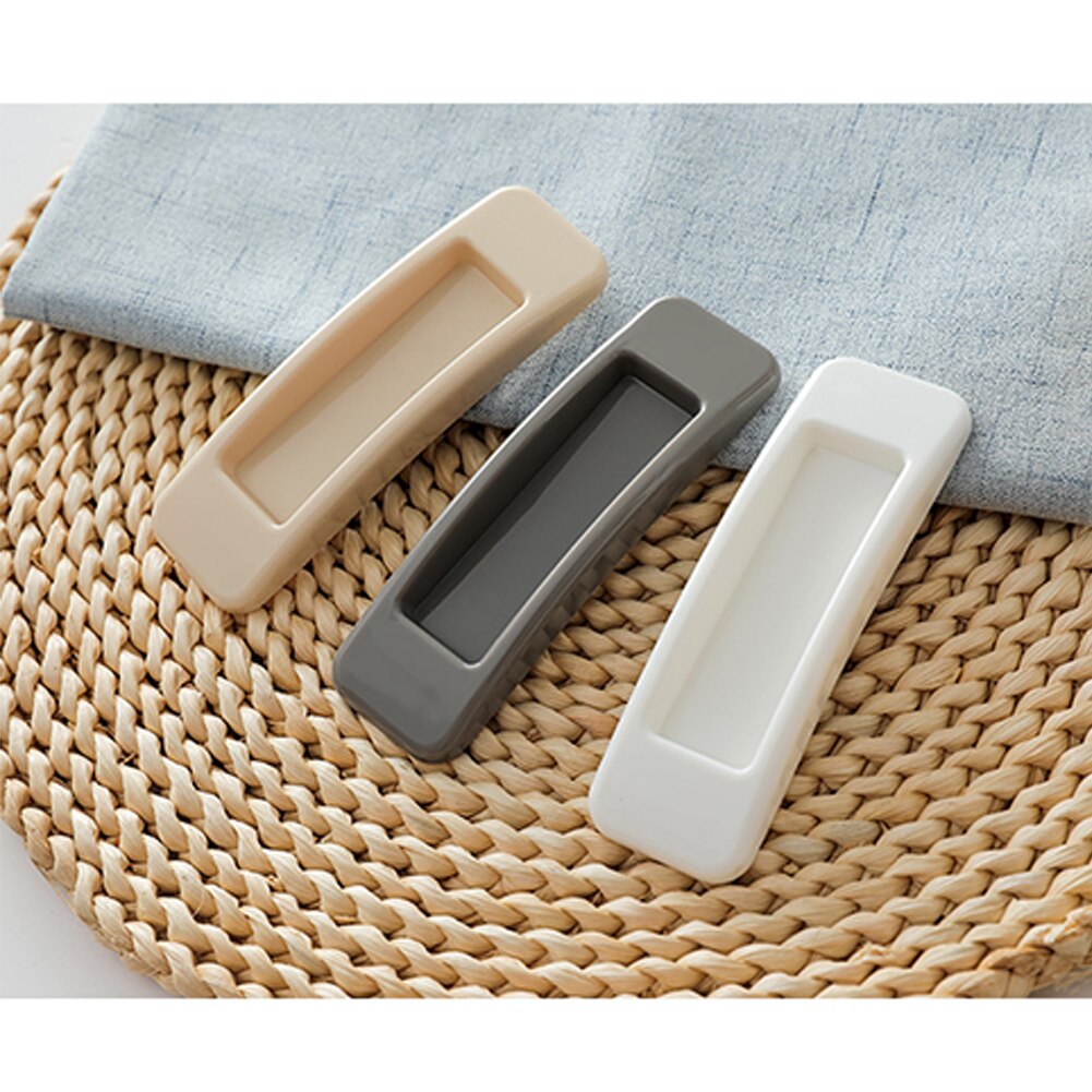 2 Stuks Rechthoek Pasta Soort Glijdende Thuis Windows Schuifladegrepen Deuren Zelfklevende Pull Knop Garderobe Abs Kast Economische
