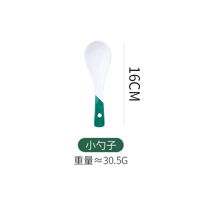 Cartoon Ceramic Kids Plate Set Dinning Food Deer Restaurant Nordic Plates Dinner Serving Platos De Cena Home Tableware DL60PZ: small spoon