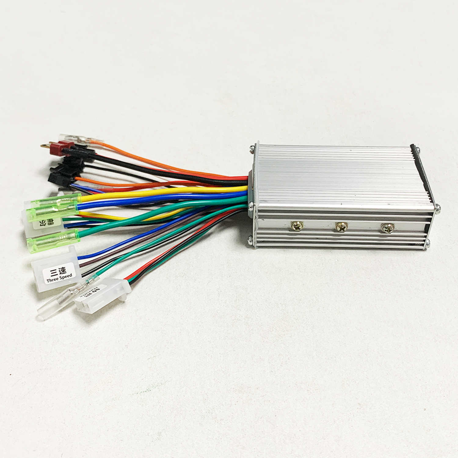 Controlador de motor sin escobillas de onda sinusoidal de 3 modos para patinete eléctrico, 24/36/48V, 350W, 18A + con bloqueo, manillar, pantalla LED, capacidad de batería