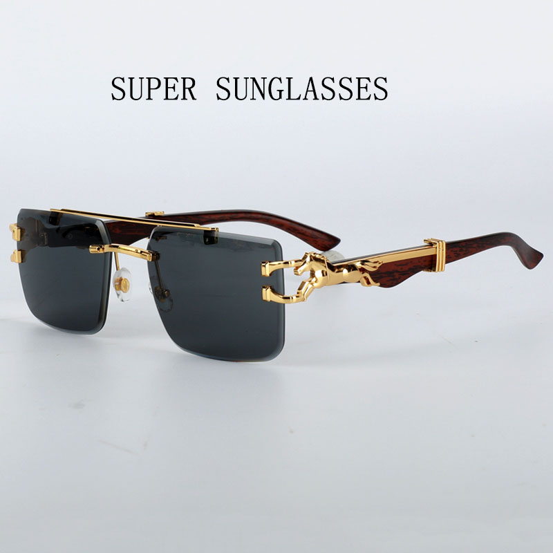 Bezramkowe designerskie okulary przeciwsłoneczne damskie modne luksusowe modne okulary przeciwsłoneczne męskie okulary w stylu vintage Lentes De Sol Mujer Lunette Soleil Femme