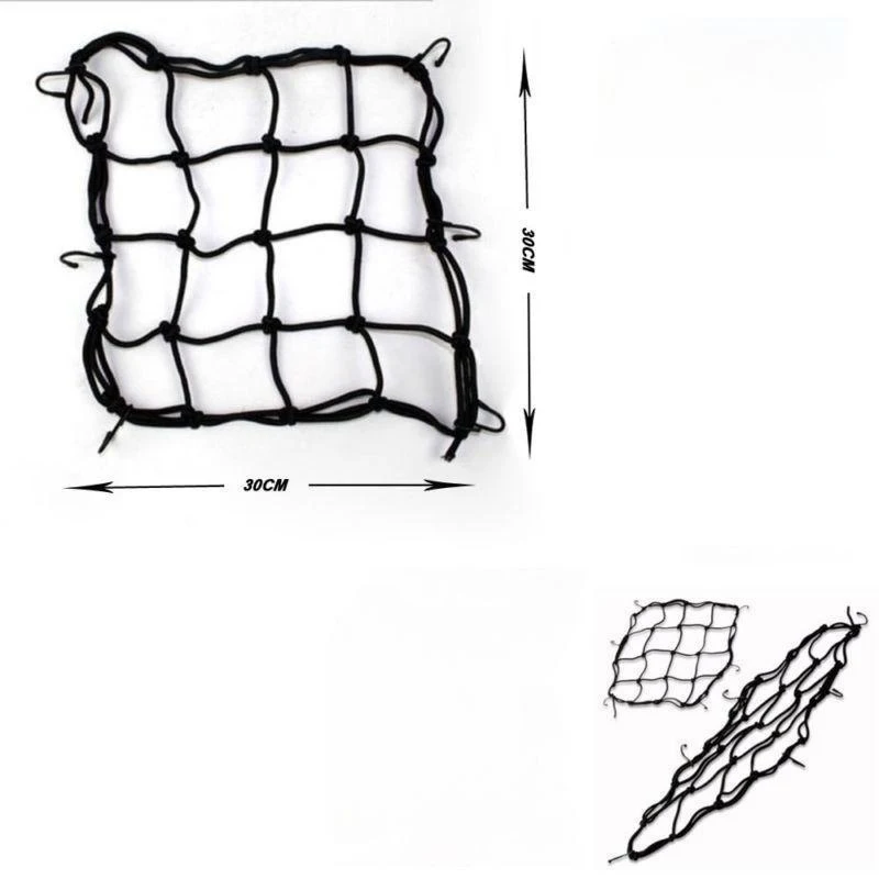 Motorbagagenet Fiets 6-haken Houd brandstoftank Bagage Mesh Web Styling Moto verstelbaar bagagenet