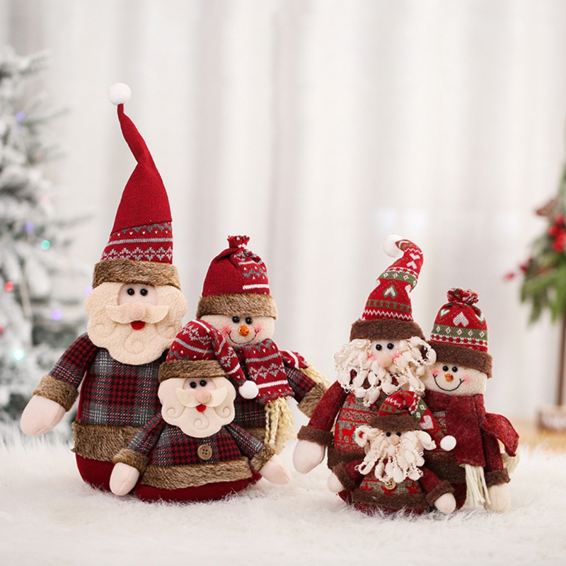Kerst Kerstman Pop Kerst Ornament Lange Benen Tafel Haard Home Decoratie Kerst Beeldjes Pluche M6CE