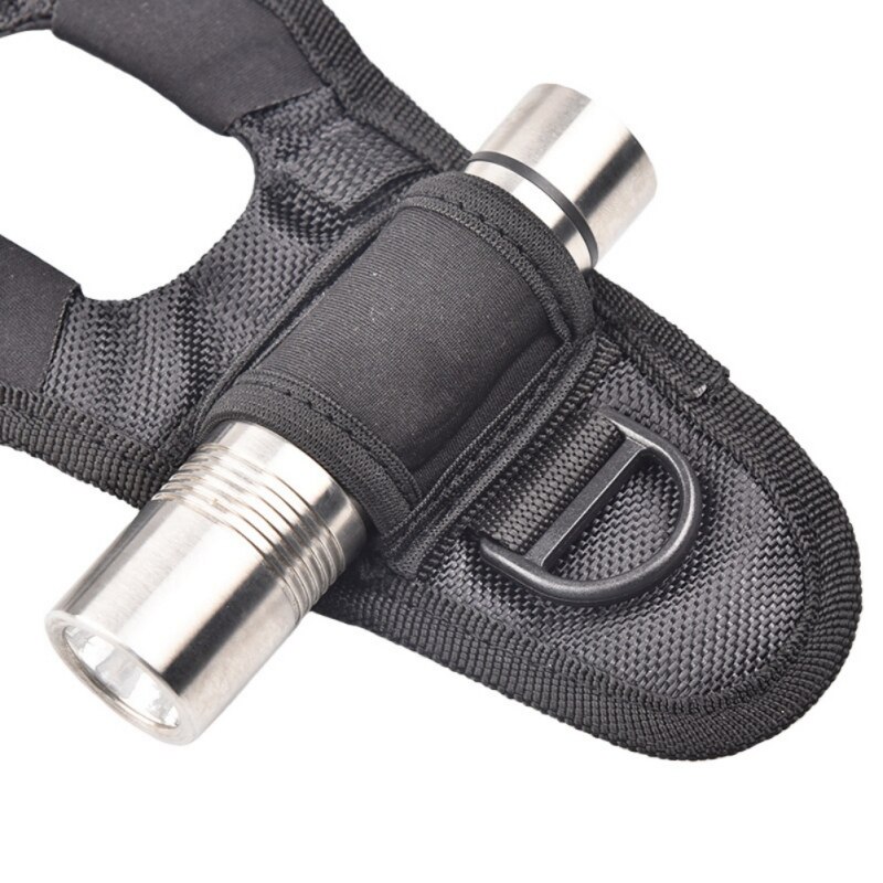 Underwater Diving Scuba Dive Flashlight Holder LED Torch Soft Black Neoprene Hand Arm Mount Wrist Strap Glove