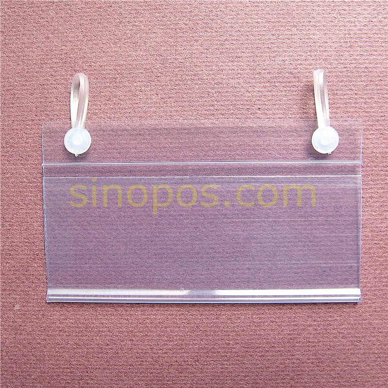 Clear Teken Houder Met Snap Clips Voor Draad Displays, reclame prijskaartje ticket label plank fencing bin gridwall basket hanger