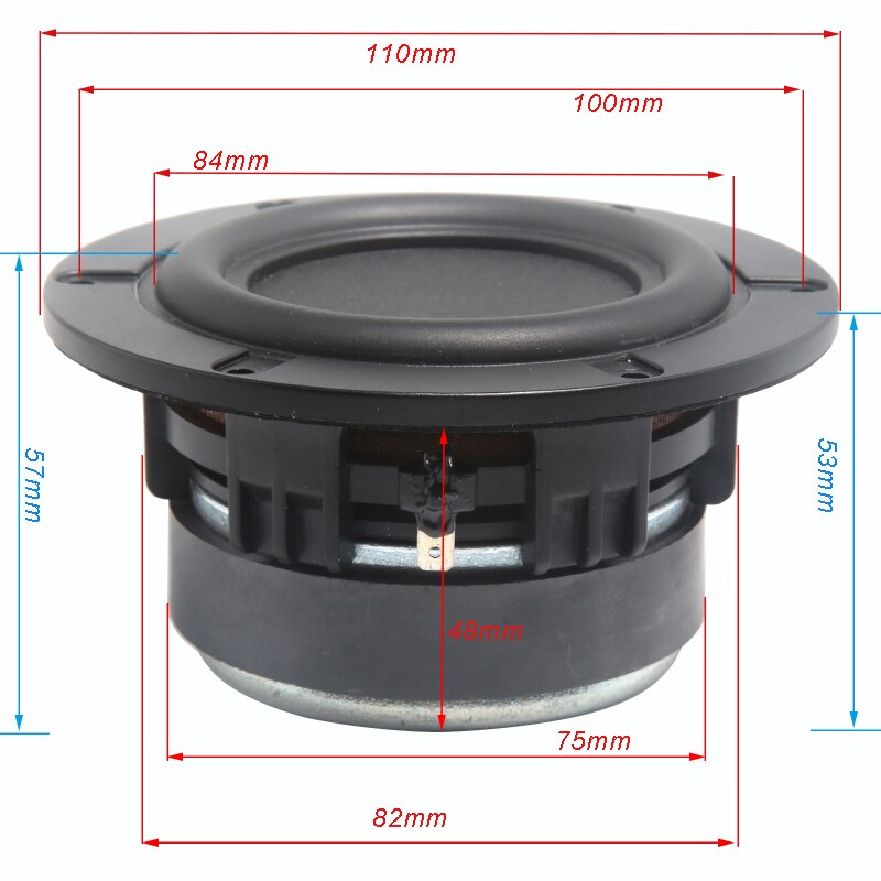 8ohm 30-60W Full Range Speaker 4Inch Denemarken Google Megabass Subwoofer Home Theater Audio &amp; Video Apparatuur luidsprekers 1Pcs