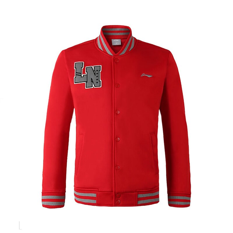 Li-ning mænds sportstøj langærmet jakkeforing hættefri sweater awdl 943: L