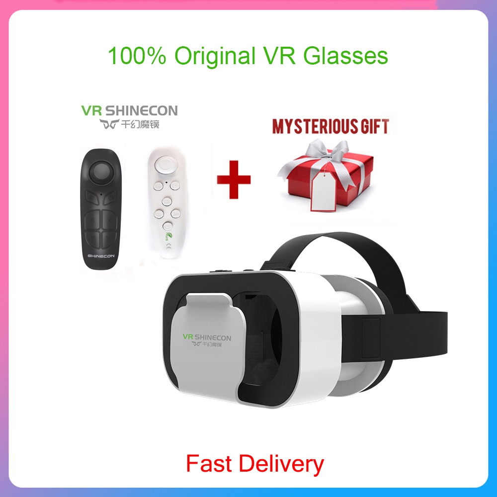 Vr Shinecon Doos 5 Mini Vr Bril 3D Bril Virtual Reality Bril Vr Headset Voor Google Kartonnen Smartp Werkelijkheid 3D bril