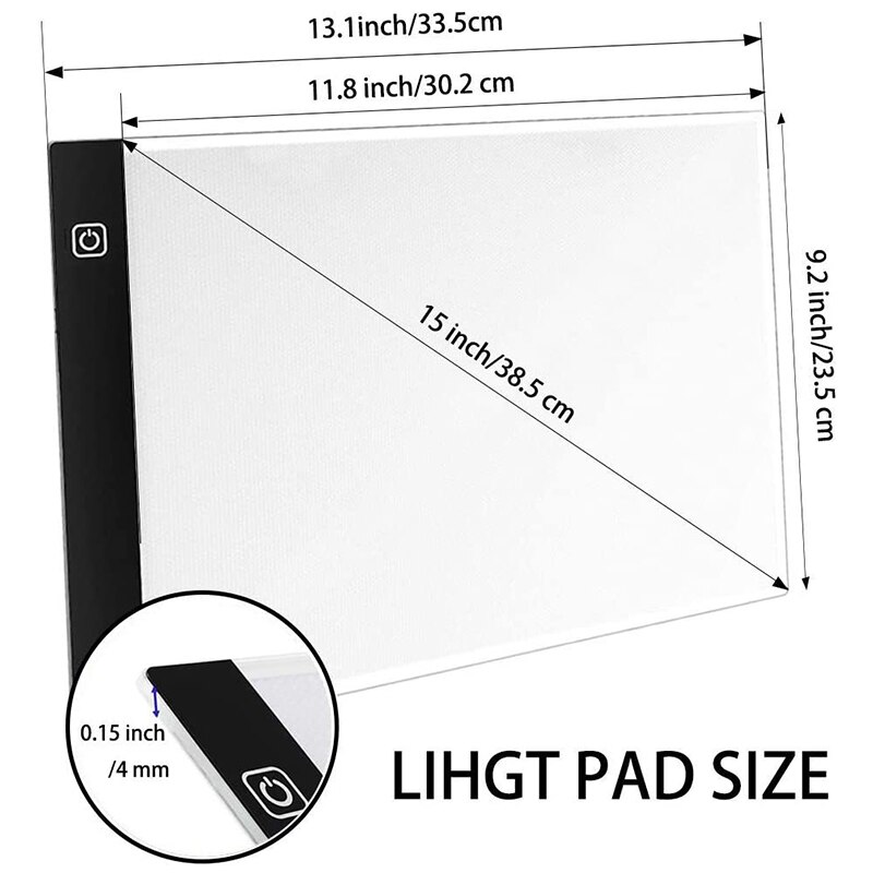 Portable A4 Size LED Diamond Painting Light Pad Eye Protection Bright Lightpad Board Diamond Painting Accessories Mosaic Tools