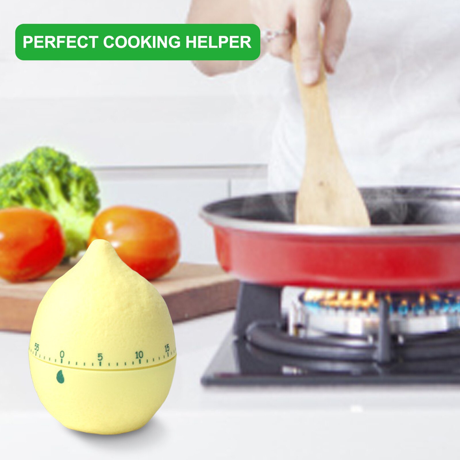Cute Kitchen Mechanical Timer Manual Lemon Shape Counters Egg Timer for Home Cooking Timing Tool Kitchen Gadget